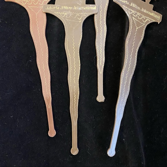 Vintage Lot of 9 60’s-80’s Swizzle Sticks from Indonesia (Jakarta & Nusa Dua) - Picture 10 of 17